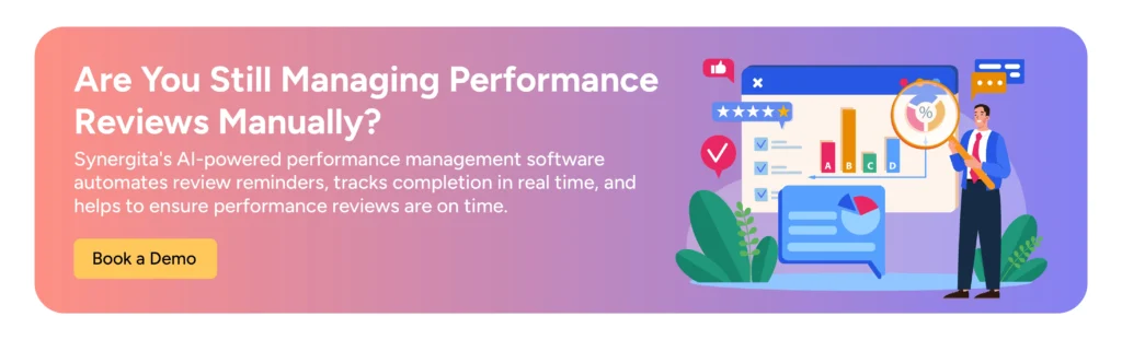 CTA banner promoting Synergita's automated performance review management