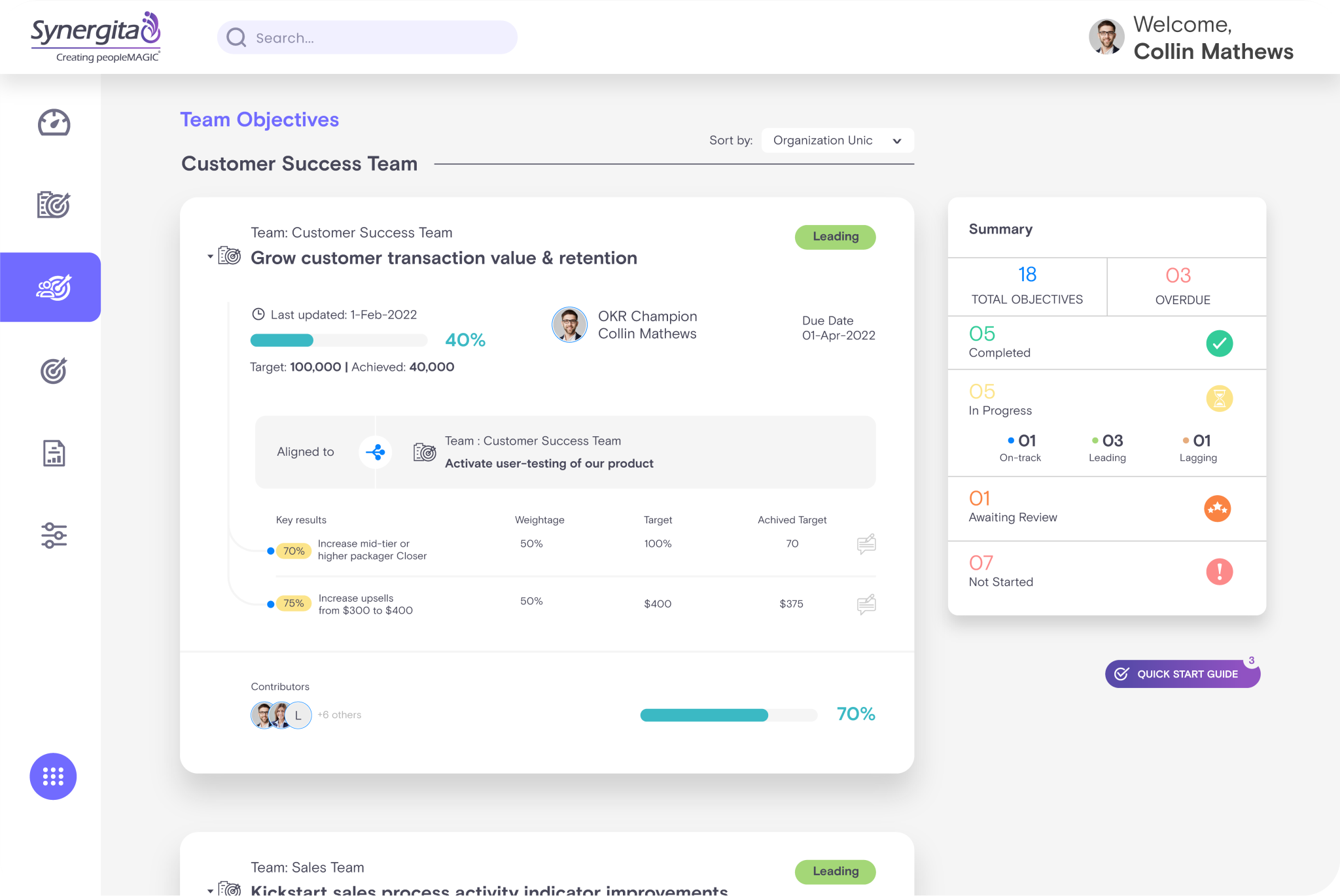 What are Some of the key OKR Exampels for HR Operations?