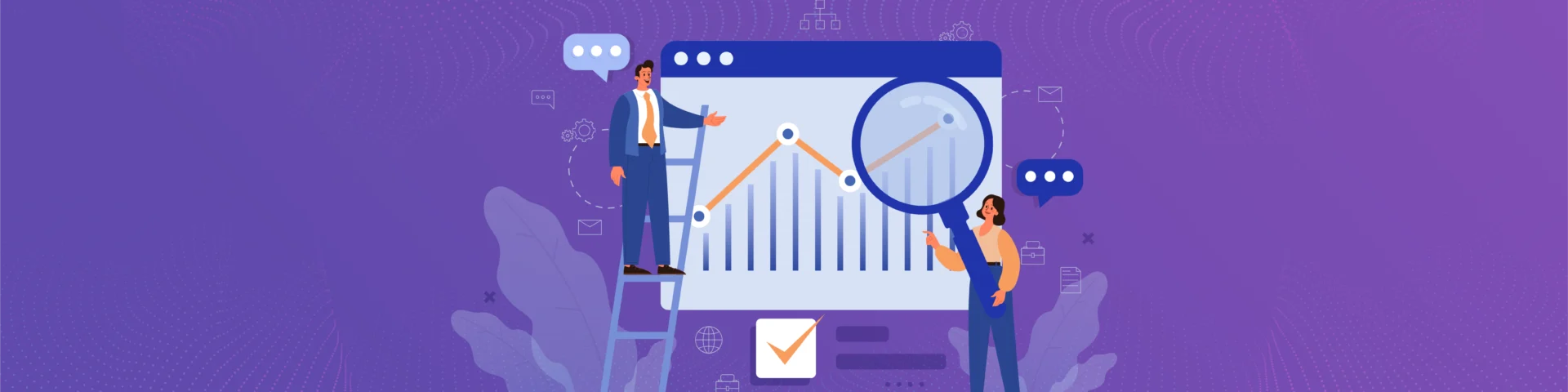 Banner image showing managers analyzing employee performance