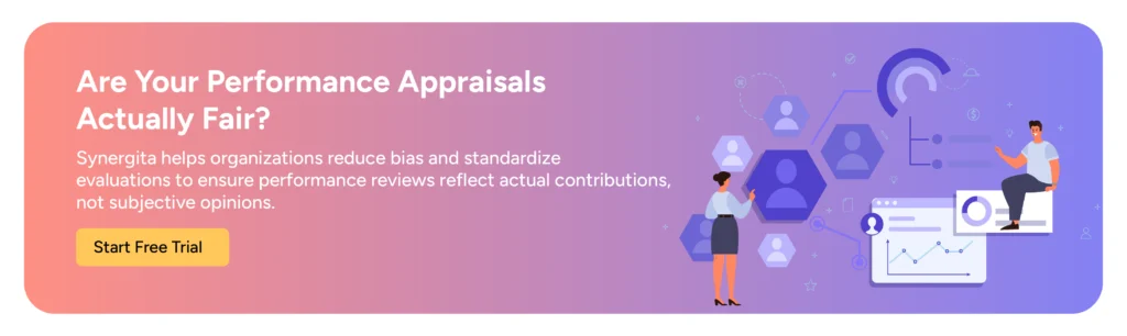  CTA banner prompting readers to try Synergita for fair, bias-free performance appraisals.
