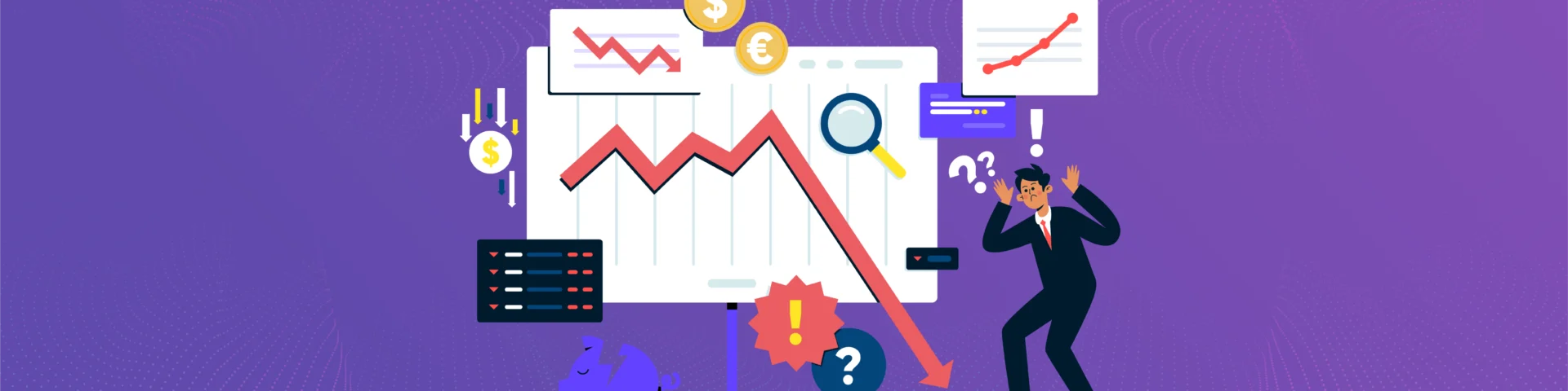 Banner image showing an employee confused due to errors in performance appraisal