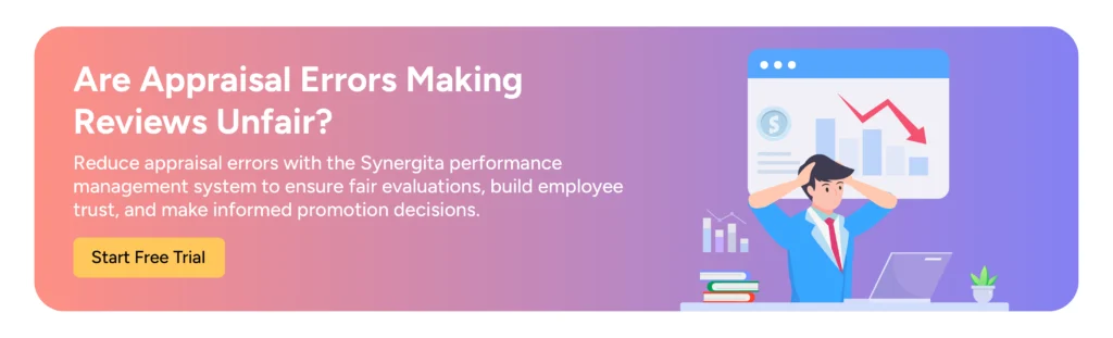 Call-to–action banner asking visitors to try Synergita performance management tool