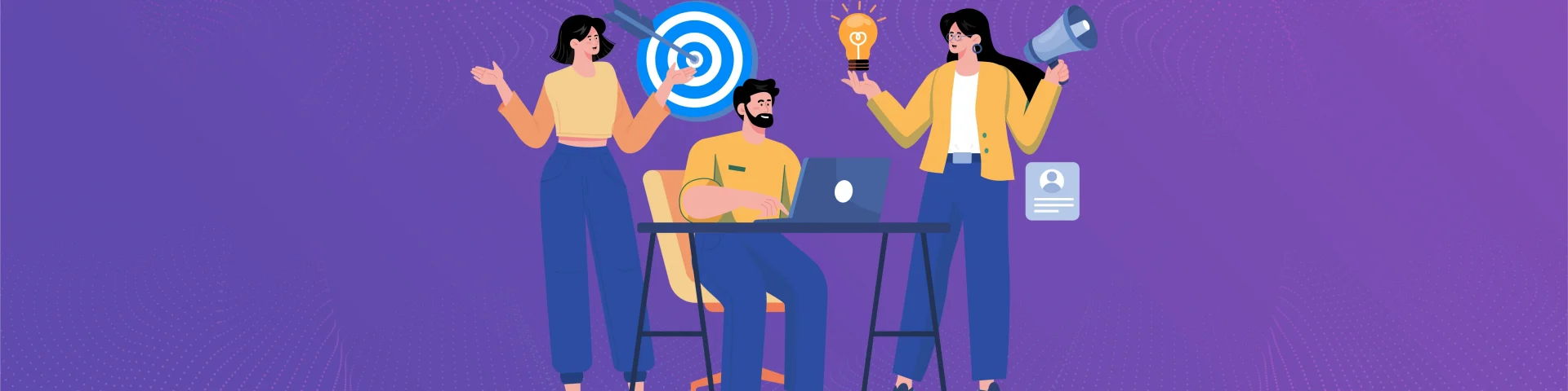 Manager discussing team goals and progress with team members