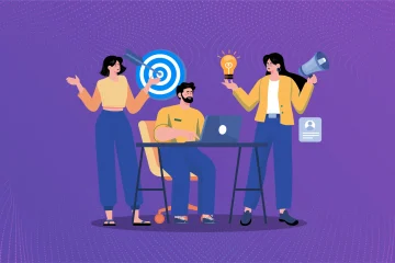 Manager discussing team goals and progress with team members