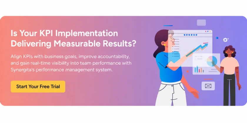  Call-to-action image to start a free trial of Synergita performance management system for KPI implementation