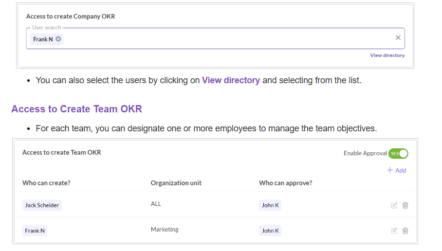 OKR reporting