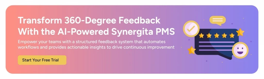 CTA image asking to try the Synergita performance management system
