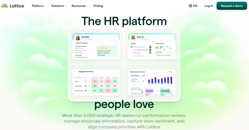 Homepage of Lattice OKR tool
