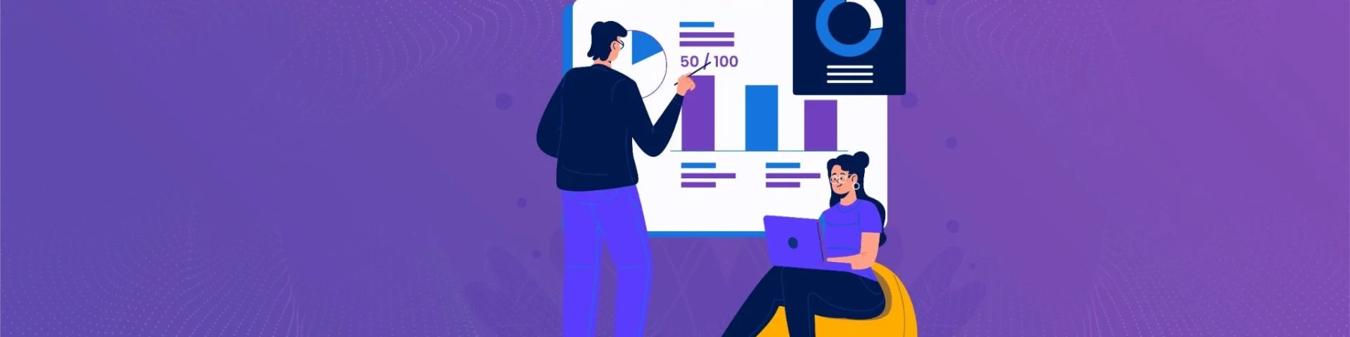 Team members analyzing performance data and visual charts, representing modern performance evaluation.