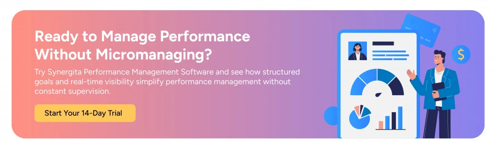 CTA Image inviting visitors to try Synergita for streamlining employee performance management 