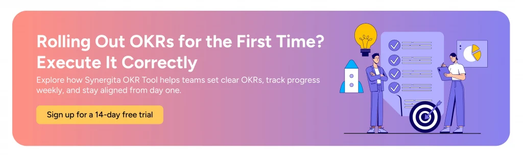 CTA for the customers who are using okr for first time