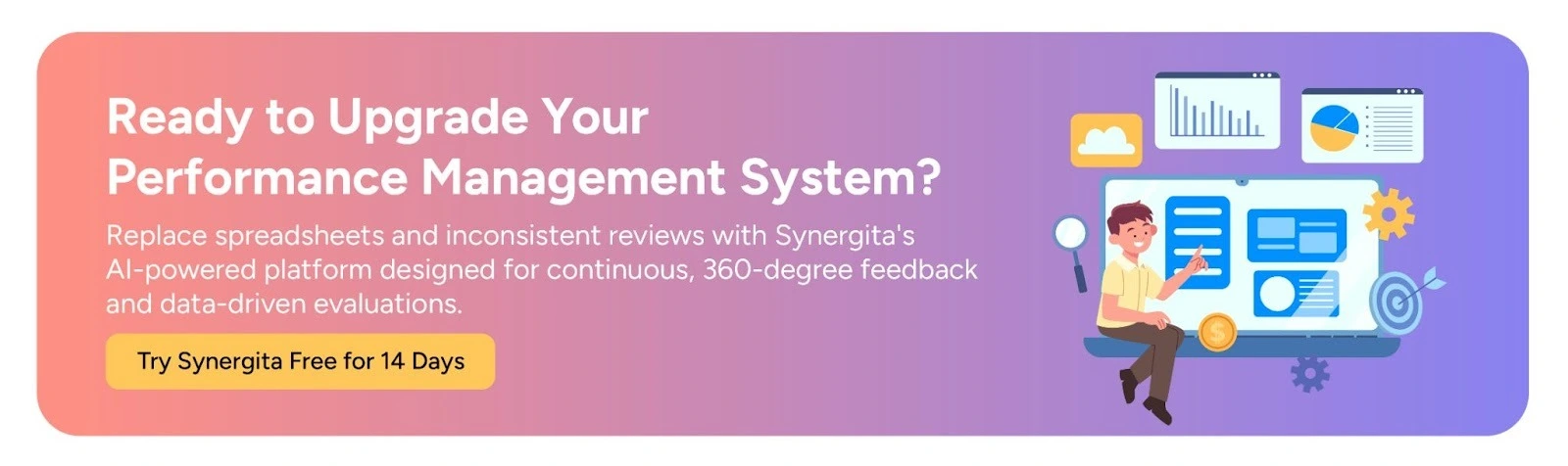  CTA image asking readers to book a free trial of Synergita Performance Management Software
