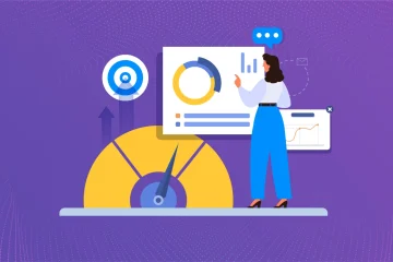 A business owner analyzing the benefits of using performance management system