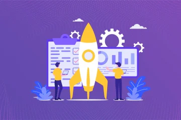 Business partners discussing OKR examples for their early-stage startup