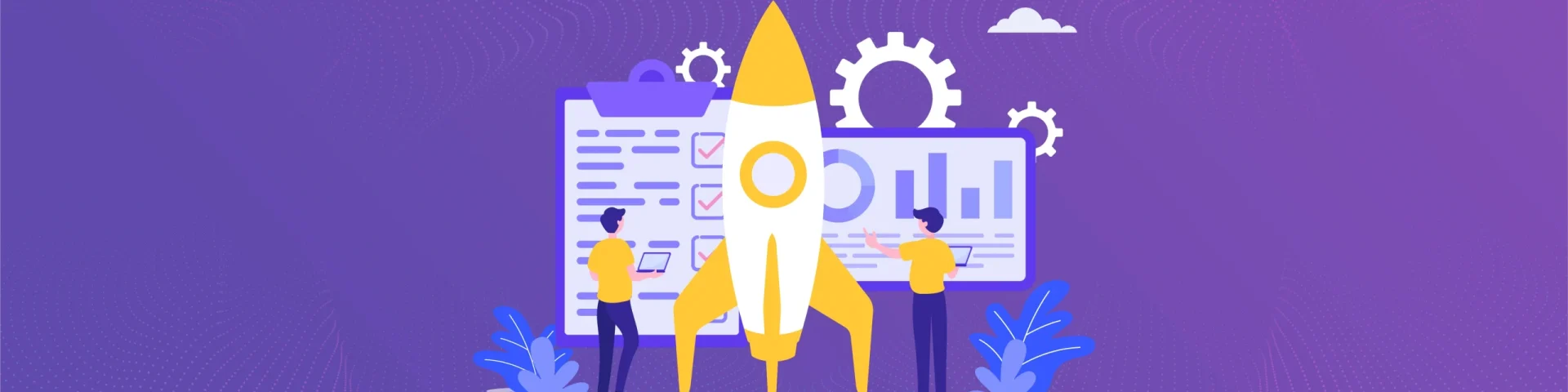 Business partners discussing OKR examples for their early-stage startup