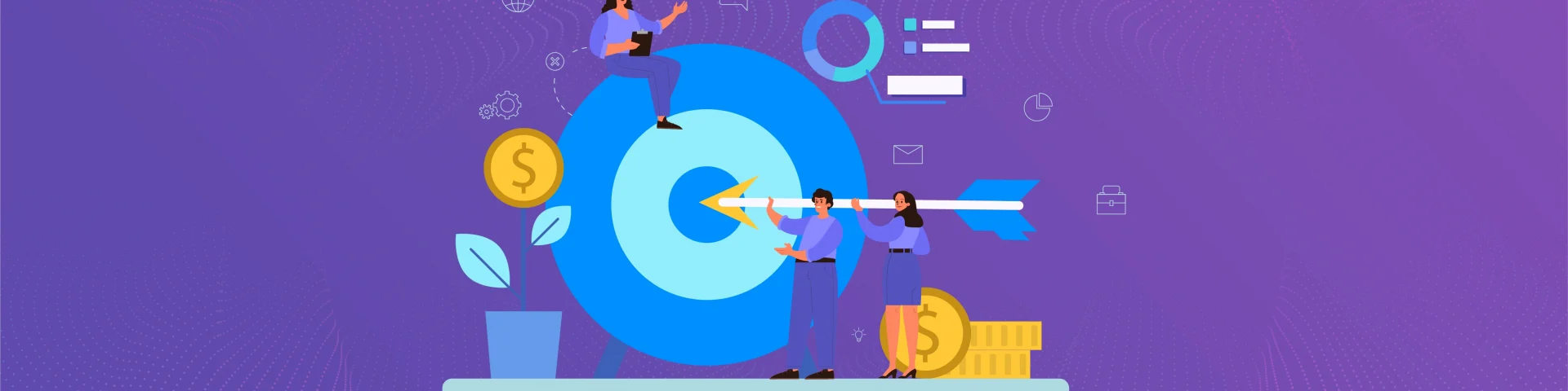 Illustration of an operations team representing OKR examples for operations teams.