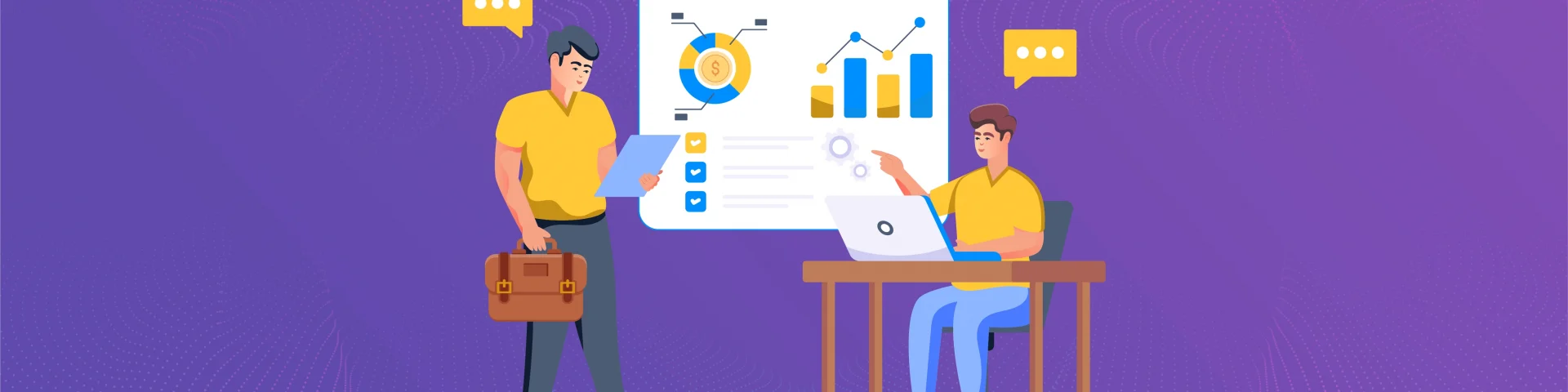 Manager and team member discussing OKR tracking techniques