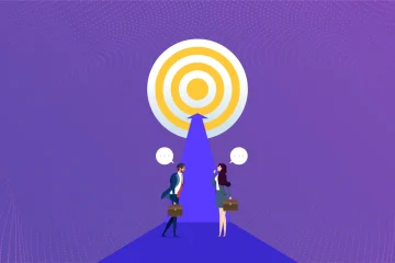 Managers discussing the difference between goals and objectives