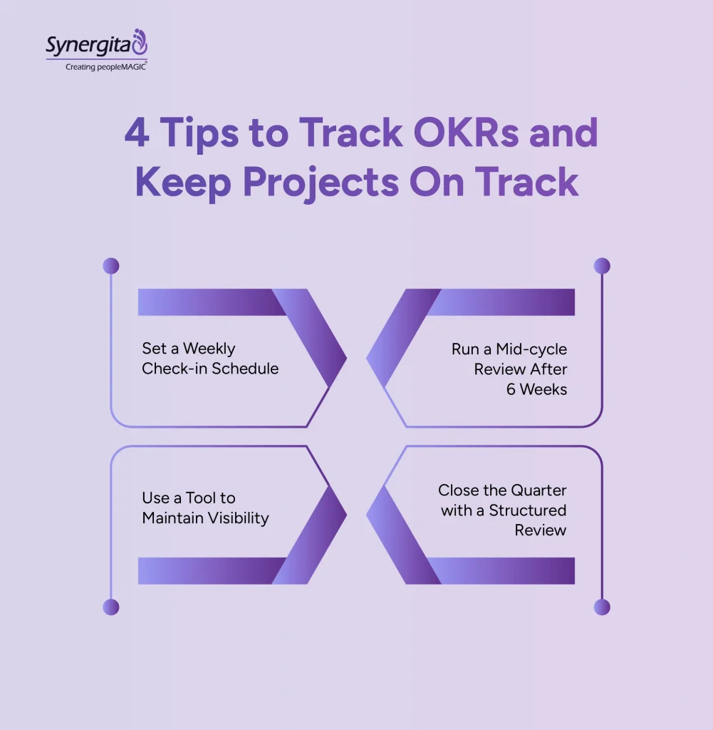 Tips on how to track OKRs and keep projects on track