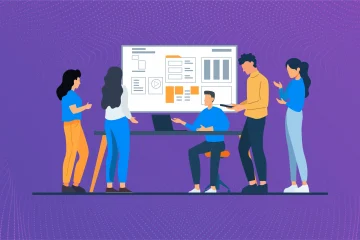 Banner image of team reviewing project updates and discussing status reports during a meeting