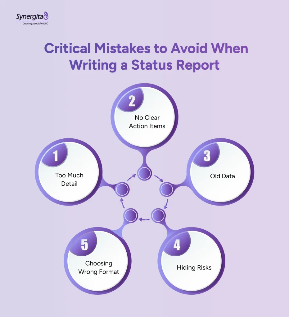 Common mistakes to avoid when writing a status report