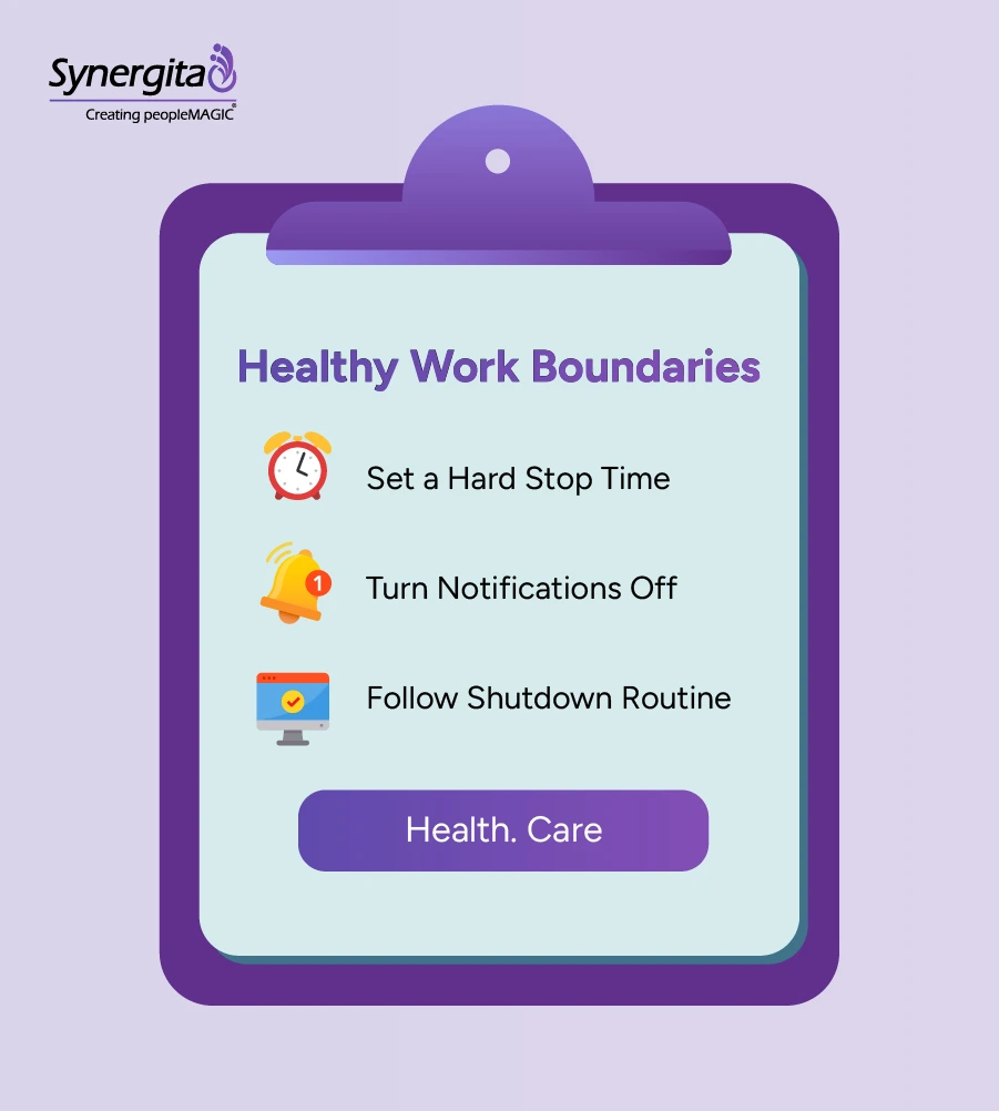 Three steps to set healthy work life balance
