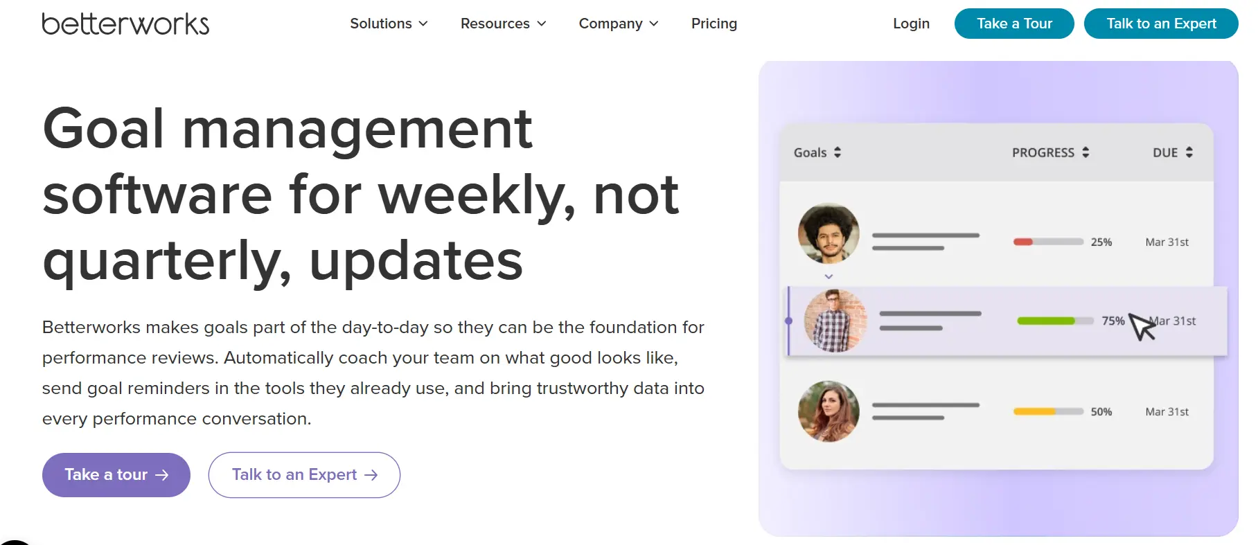Betterworks home page