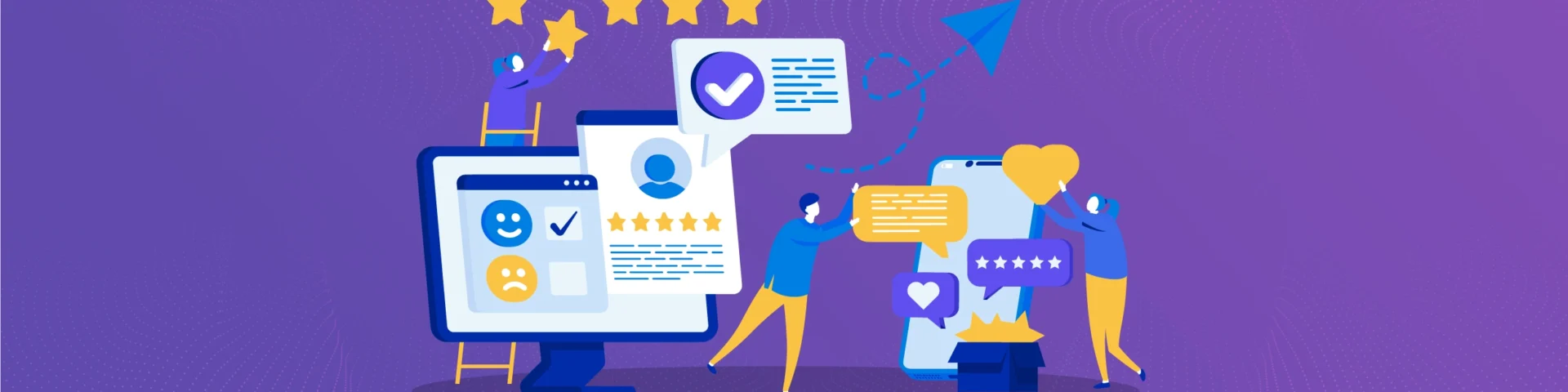 Employee performance evaluation software dashboard interface illustration