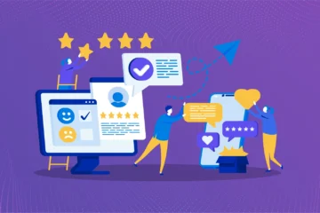 Employee performance evaluation software dashboard interface illustration