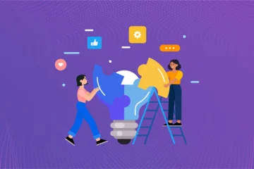 Decisions makers analyzing goals setting software