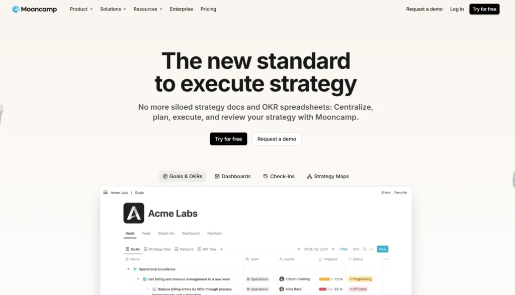 Mooncamp home page