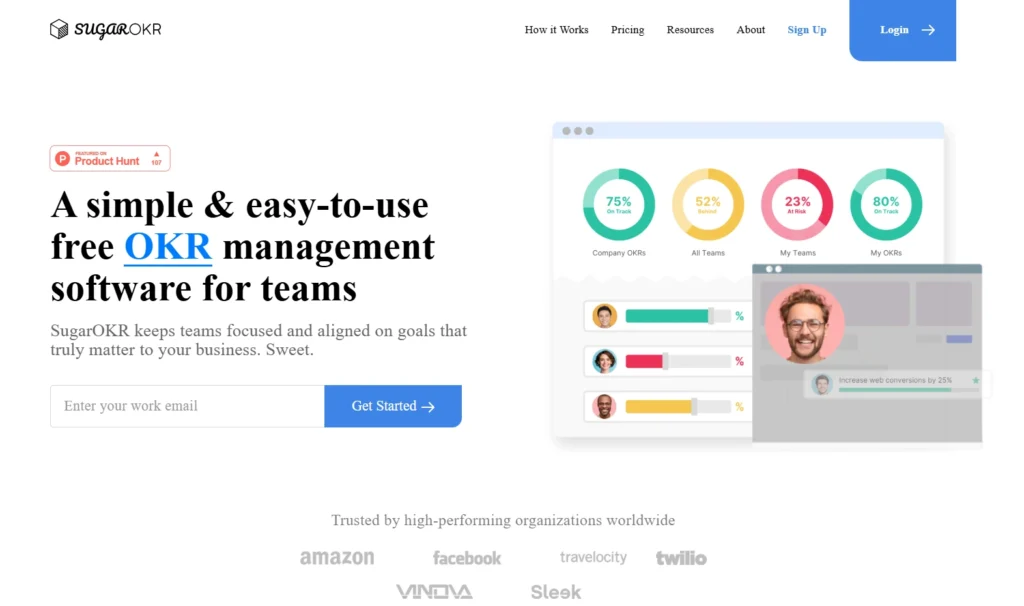SugarOKR home page