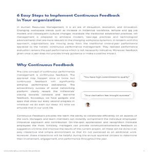6 Easy Steps to Implement Continuous Feedback in your Organization Cheetsheat