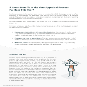 How to Make your Appraisal Process Painless This Year? Cheatsheet